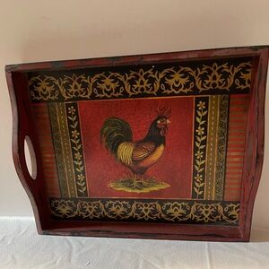 Decorative Rooster Serving Tray